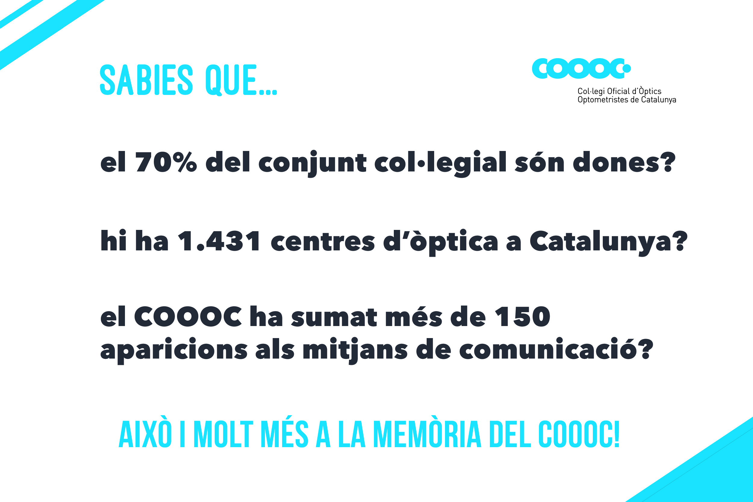 Què ha fet el COOOC durant el 2019? Consulta la Memòria anual!
